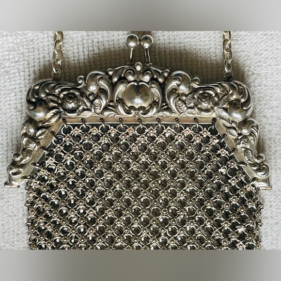 Vintage chain mail, sterling silver purse, circa 1920’s - Picture 2 of 11